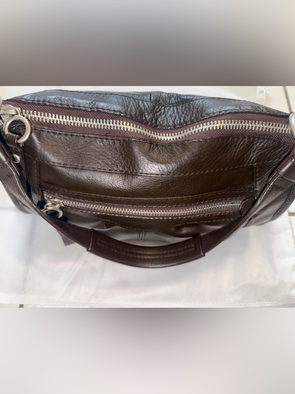 Vintage Fossil Brown Shoulder Bag Classic Everyday Purse - Picture 7 of 16
